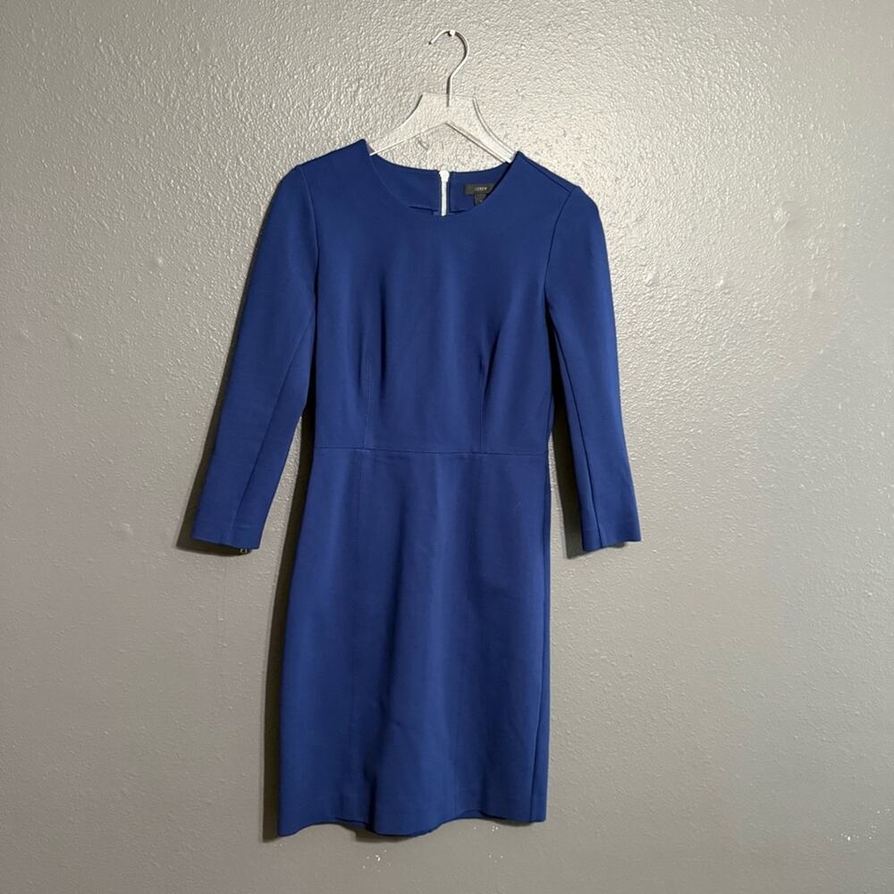 J. Crew Ponte Knit Sheath Dress Navy Blue Size 4